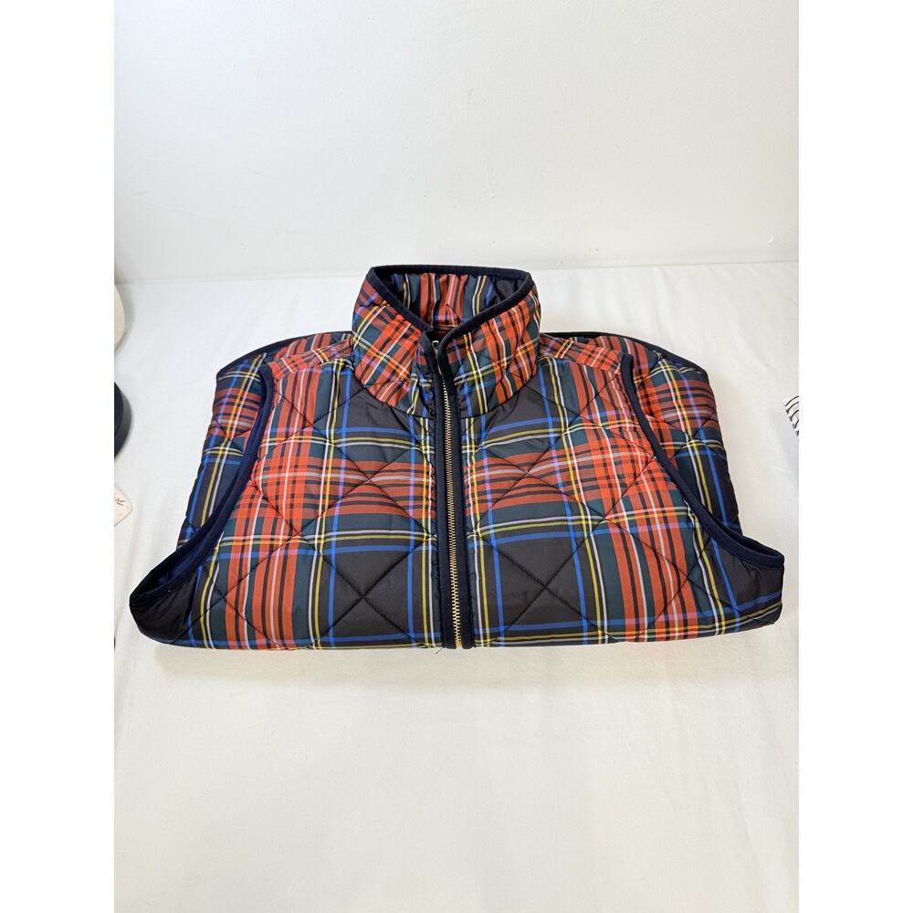 J. Crew Zip Up Stewart Plaid Excursion Puffer Vest - Picture 10 of 11